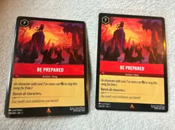 2x Disney Lorcana TCG Be Prepared 128/204 Non-Foil Lorcana Card - Image 1