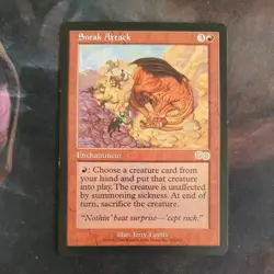 Sneak Attack X (1) Urza's Saga mtg LP - Image 1