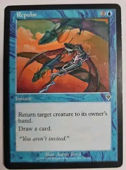 MTG Magic The Gathering Card Repulse Instant Blue Invasion - Image 1