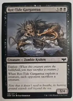 MTG Magic The Gathering Card Rot-Tide Gargantua Creature Zombie Kraken Black VOW - Image 1