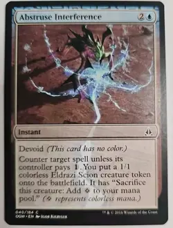 MTG Magic The Gathering Card Abstruse Interference Instant White Oath Of The Gat - Image 1