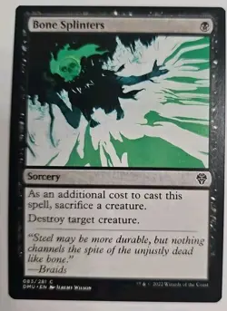 MTG Magic The Gathering Card Bone Splinters Sorcery Black Dominaria United 2022 - Image 1