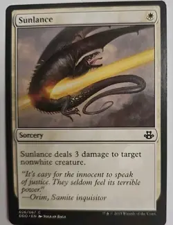 MTG Magic The Gathering Card Sunlance Sorcery White Duel Decks Elspeth Vs Kiora - Image 1