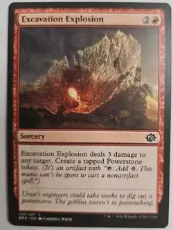 MTG Magic The Gathering Card Excavation Explosion Sorcery Red The Brothers War - Image 1