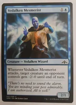 MTG Magic The Gathering Card Vedalken Mesmerist Creature Vedalken Wizard Blue - Image 1