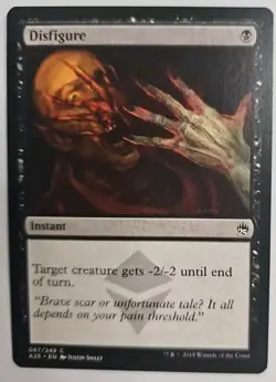 MTG Magic The Gathering Card Disfigure Instant Black Masters 25 - Image 1
