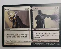 MTG Magic The Gathering Card Profit White Loss Black Instant Dragon's Maze 2013 - Image 1
