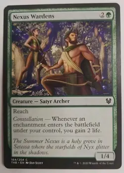MTG Magic The Gathering Card Nexus Wardens Creature Satyr Archer Green THB - Image 1