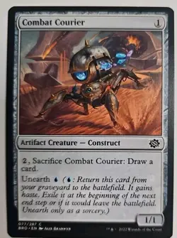 MTG Magic The Gathering Card Combat Courier Artifact Creature Construct BRO 2022 - Image 1