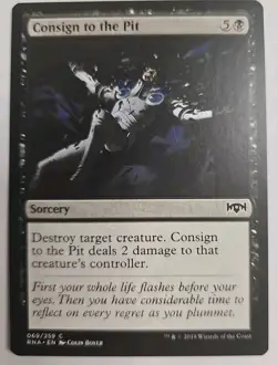 MTG Magic The Gathering Card Consign to the Pit Sorcery Black Ravnica Allegiance - Image 1
