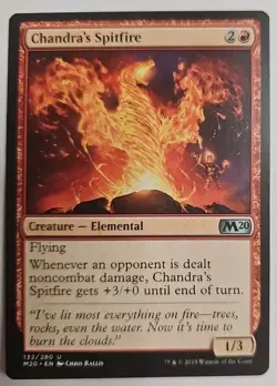 MTG Magic The Gathering Card Chandra's Spitfire Creature Elemental Red M20 - Image 1