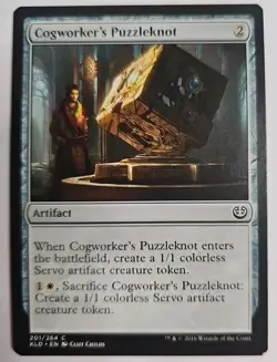 MTG Magic The Gathering Card Cogworker's PuzzleknotArtifact Kaladesh 2016 - Image 1