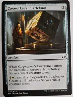 MTG Magic The Gathering Card Cogworker's PuzzleknotArtifact Kaladesh 2016 - Image 1