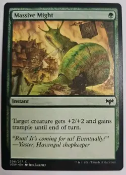 MTG Magic The Gathering Card Massive Might Instant Green Innistrad Crimson Vow - Image 1