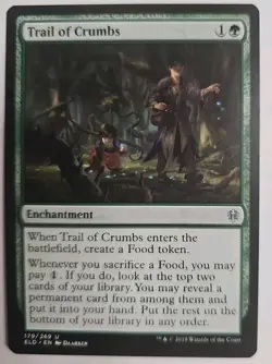 MTG Magic The Gathering Card Trail of Crumbs Enchantment Green Throne Of Eldrain - Image 1