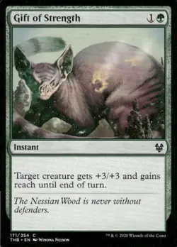 Gift of Strength 171/254 Theros Beyond Death MTG Magic the Gathering card - Image 1
