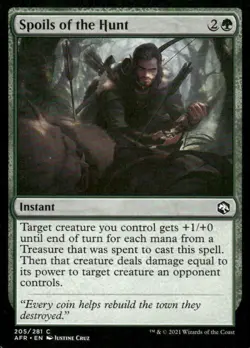 Spoils of the Hunt 205/281 AFR MTG Magic the Gathering card - Image 1