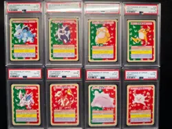 PSA6 POKEMON CARDS TOUSUN GREEN BACK 1997 8 PCS JPN - Image 1