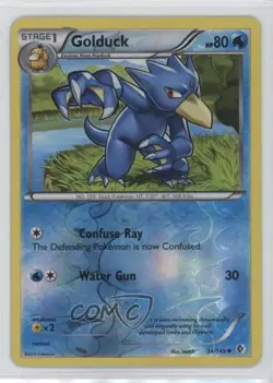Golduck Reverse Foil Pokemon Black & White Boundaries Crossed #34 - Image 1