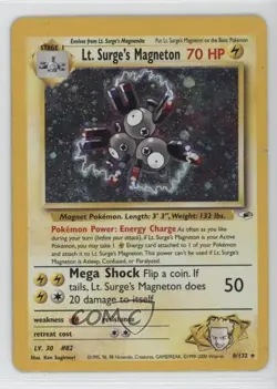 Lt Surge's Magneton Holo Pokemon Gym Heroes #8 2000 - Image 1