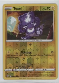 Toxel Reverse Foil Pokemon Sword & Shield Rebel Clash #068 - Image 1