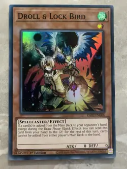 Yugioh - Droll & Lock Bird - RA02-EN006 - Super Rare 1st Edition - Image 1