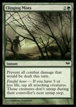 Clinging Mists Dark Ascension MTG Magic the Gathering card - Image 1