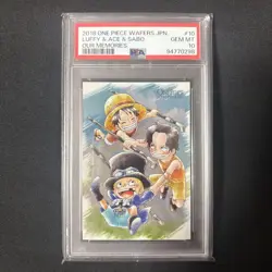 [PSA10] mc29 Psa10 One Piece Wafer Card Luffy Ace Sabo - Image 1