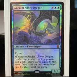 MTG Ancient Silver Dragon | Foil (CLB) - Commander Legends Baldur's Gate NM/MT - Image 1