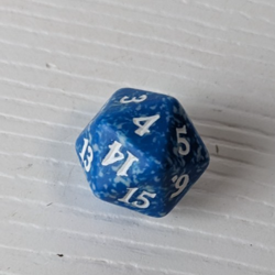 MTG TCG Spindown Life Counter M12 Magic 20 sided die Blue D20 - Image 2