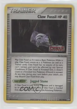 Claw Fossil HP 40 Pokemon EX Power Keepers #84 2007 - Image 1