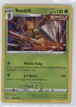 Beedrill Holo Pokemon Sword & Shield Chilling Reign #003 - Image 1