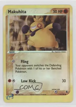 Makuhita Reverse Foil Pokemon EX Ruby & Sapphire #57 2003 - Image 1