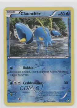 Clauncher Reverse Foil Pokemon XY Furious Fists #23 - Image 1