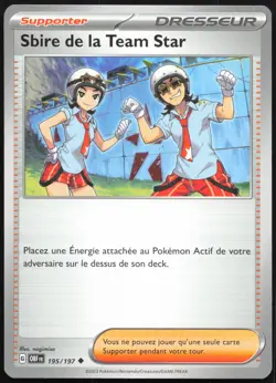 Carte Pokemon Sbire de la Team Star 195/197 Flammes Obsidiennes Francais - Image 1