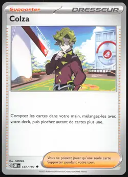 Carte Pokemon Colza 187/197 Flammes Obsidiennes Francais - Image 1