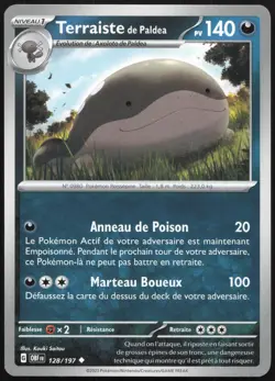 Carte Pokemon Terraiste de Paldea 128/197 Flammes Obsidiennes Francais - Image 1