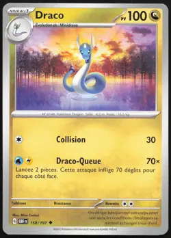 Carte Pokemon Draco 158/197 Flammes Obsidiennes Francais - Image 1