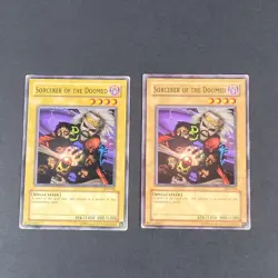Yugioh TCG - 2x Sorcerer of the Doomed - SDY-038 - LP/MP - Vintage - Common 2002 - Image 2