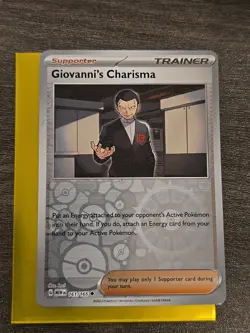 Giovanni's Charisma 161/165 Reverse Holo MEWen 151 English Pokemon Card NearMint - Image 1