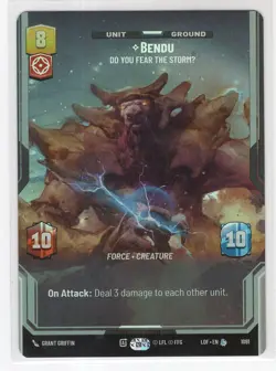 Star Wars Unlimited LotF Prestige Foil Card LOF1091 Bendu - Image 1