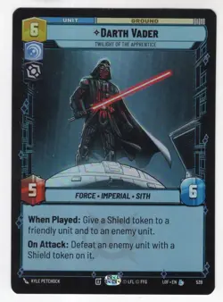 Star Wars Unlimited LotF Foil Legendary Card LOF539 Darth Vader - Image 1