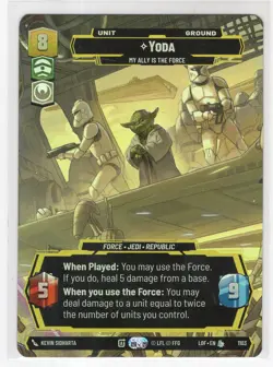 Star Wars Unlimited LotF Prestige Foil Card LOF1103 Yoda - Image 1