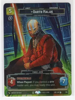 Star Wars Unlimited LotF Prestige Foil Card LOF1114 Darth Malak - Image 1