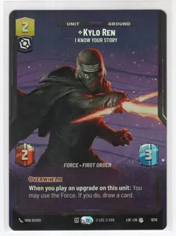 Star Wars Unlimited LotF Prestige Foil Card LOF1076 Kylo Ren - Image 1