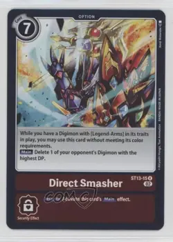 2022 Digimon Card Game - Starter Deck RagnaLoardmon Rare Direct Smasher #ST13-15 - Image 1