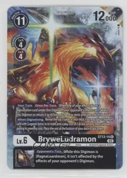 2022 Digimon Card Game - Starter Deck RagnaLoardmon Rare BryweLudramon #ST13-14 - Image 1