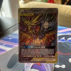 Pokemon TCG Hidden Fates Moltres, Zapdos, Articuno GX SM210 Promo Holo Card - Image 1