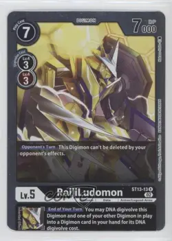 2022 Digimon Card Game - Starter Deck RagnaLoardmon Rare RaijiLudomon #ST13-13 - Image 1
