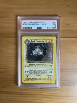 Dark Magneton PSA 7 Pokemon Card 11/82 Team Rocket Set Rare Holo 2000 NEAR MINT - Image 1